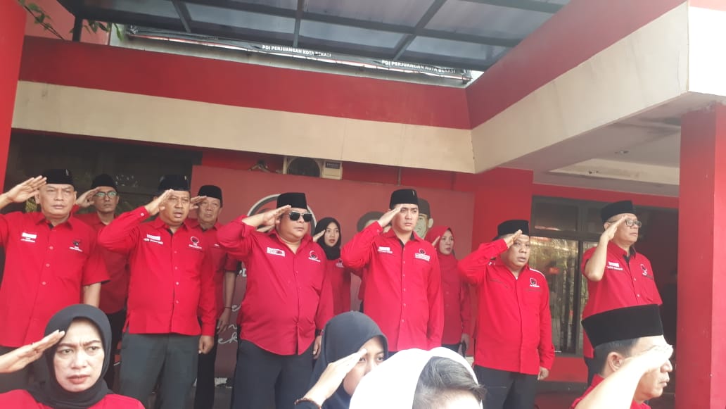 Hari Lahir Pancasila DPC PDI Perjuangan Kota Bekasi Gelar Upacara