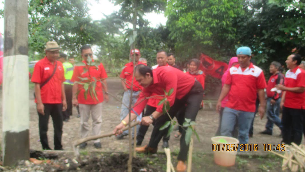 Dalam Rangka Hari Bumi, DPC PDI Perjuangan Kota Bandung Melakukan Penanaman Pohon