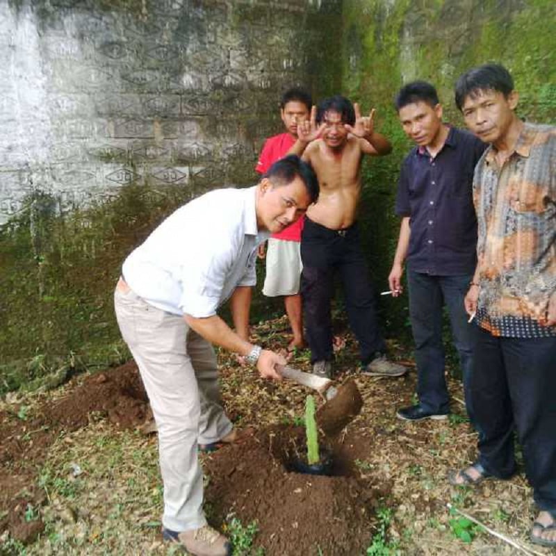 Penanaman Pohon Buah Naga Oleh Struktural DPC PDI Perjuangan Kota Sukabumi