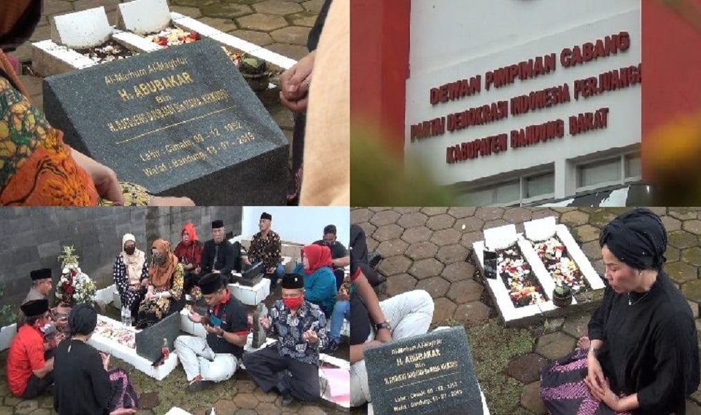 HUT KBB KE-13, DPC PDIP KBB ZIARAH KE MAKAM PAHLAWAN PEMBANGUNAN BANDUNG BARAT