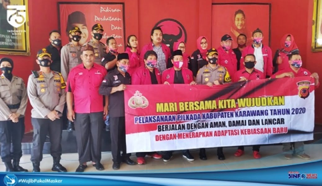 Jaga Kamtibmas Jelang Pilkada, Kapolres Kunjungi DPC PDI Perjuangan Karawang