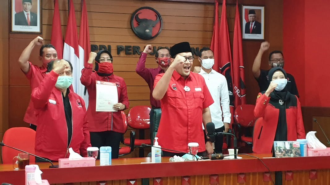 Jajaran DPD PDI Perjuangan Jabar Ikuti Pengumuman Kandidat Kepala Daerah Gelombang III