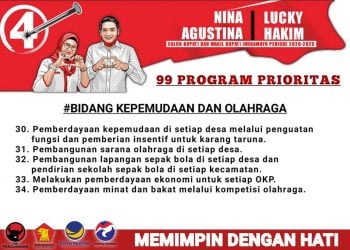 Paslon Nina Lucky Komitmen Kembangkan Kreatifitas Pemuda