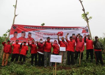 HUT Ke-48, PDI Perjuangan Tanam Bibit Pohon Di Sumedang