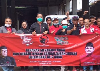 DPC PDI Perjuangan Kabupaten Sukabumi, Kembali Gerakan Tanam Pohon Gelombang ke ll di Neglasari Nyalindung