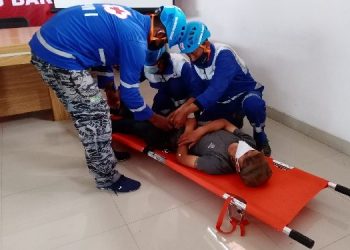 BAGUNA dan DPC PDIP KBB Gelar Simulasi Tanggap Bencana