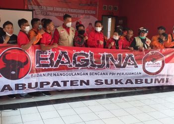 Gandeng BPBD, Baguna DPC PDI Perjuangan Kabupaten Sukabumi Gelar Sosialisasi dan Simulasi Penanggulangan Bencana