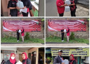 PDI Perjuangan Kota Cimahi bersama BAGUNA Kota Cimahi Salurkan 500 Paket Makanan Untuk Yang Isoman
