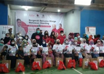 Kolaborasi dengan DPC PDI Perjuangan Garut, HaloPuan Bergerak Bersama Warga Melawan Stunting