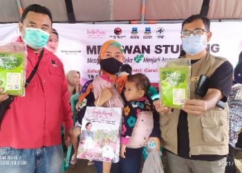 haloPuan dan DPC PDIP Garut Berkolaborasi Tekan Stunting dan Percepatan Vaksinasi Warga