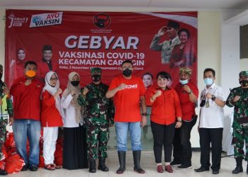 DPD PDI Perjuangan Jawa Barat Buka Gebyar Vaksinasi Covid-19 di Caringin Garut