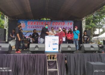 PAMMI Garut Bersama DPC PDIP Menggelar Gebyar Vaksinasi di Kecamatan Cilawu