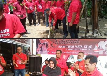 PAC Jampang Tengah Isi HUT PDI Perjuangan ke 49 Dengan Baksos dan Penanaman Pohon di Panumbangan