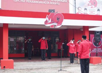 DPC PDI Perjuangan Kota Bekasi Gelar Upacara HUT PDI Perjuangan Ke-49