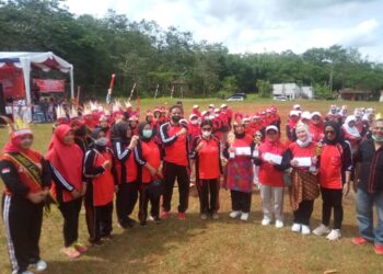 Gelorakan SiCita PDI Perjuangan Kabupaten Sukabumi, Gelar Perlombaan Senam