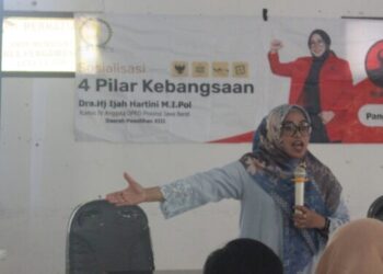 DPRD Jabar Hj Ijah Hartini Gelar Sosialisasi 4 Pilar Kebangsaan di Pangandaran