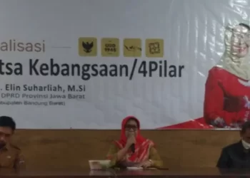 DPRD Jabar Hj Elin Suharliah Gelar Sosialisasi 4 Pilar Kebangsaan di Parongpong KBB