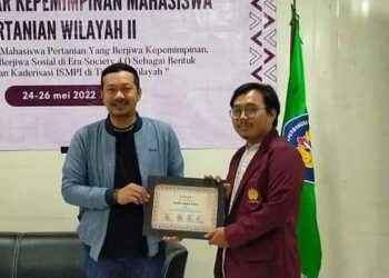 Pipik Taufik Ismail , S.Sos Jadi Narasumber Dalam Latihan Dasar Kepemimpinan Mahasiswa Pertanian Wilayah II