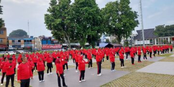 Pecahkan Rekor MURI, DPC PDI Perjuangan Kota Bogor Gelar Senam Sicita di Alun-alun