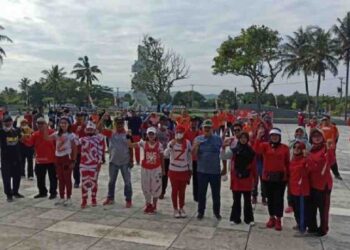 PDI Perjuangan DPC Kabupaten Pangandaran Ikuti Senam SI Cita Serentak Seluruh Indonesia