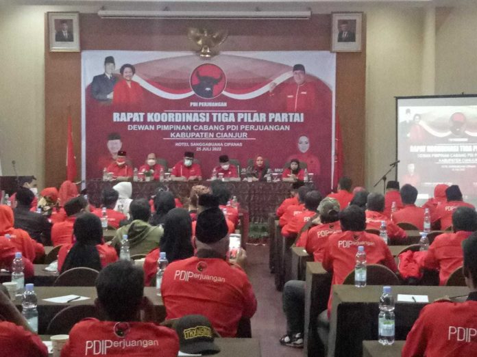 DPC PDIP Cianjur Gelar Rakor 3 Pilar Bahas Hubungan Internal Partai Untuk Target Suara di 2024