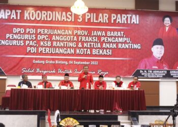 DPC PDI Perjuangan Kota Bekasi Gelar Rapat Koordinasi Tiga Pilar Partai