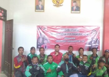 PDI Perjuangan Kabupaten Bekasi Gandeng Ojol Sosialisasi Aplikasi MPP