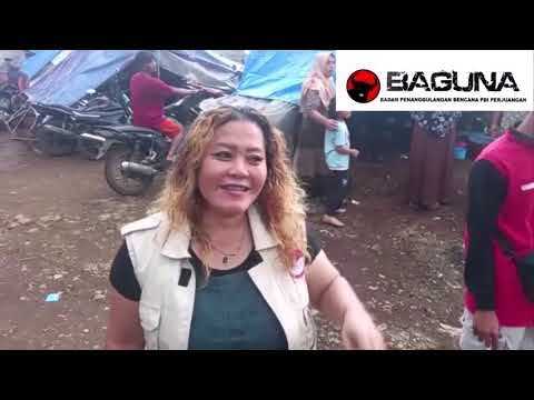 BAGUNA Jawa Barat membagikan sembako,obat-obatan,makanan,makanan bayi,pakaian,dan Melakukan kegiatan Trauma Healing Anak-anak korban gempa