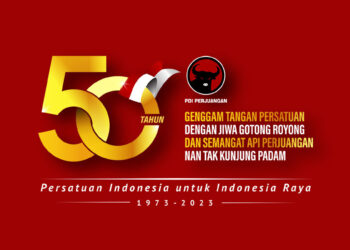 Logo Resmi HUT Ke-50 PDI Perjuangan