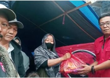 Badiklatcab PDI Perjuangan Cianjur, Berikan Bantuan Kemanusiaan untuk Korban Gempa ⁣
