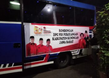 Ratusan Kader PDI Perjuangan Kabupaten Kuningan Berangkat Ke Jakarta