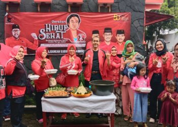 Rayakan Ulang Tahun Megawati Soekarnoputri, PDI Perjuangan Kabupaten Bandung Gelar Gerakan Hidup Sehat