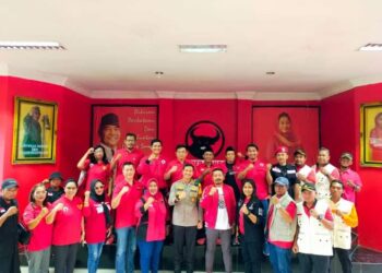 Jaga Kondusivitas Daerah Jelang Kontestasi Pemilu 2024 , Kapolres Kunjungi DPC PDI Perjuangan Karawang