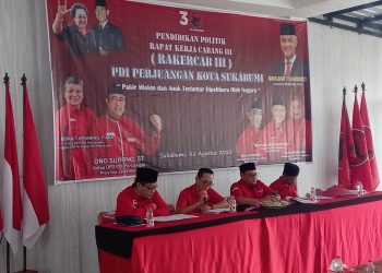 Gelar Rakercab, PDI Perjuangan Kota Sukabumi Matangkan Strategi Pemenangan Pemilu 2024 ke Calon Legislatif