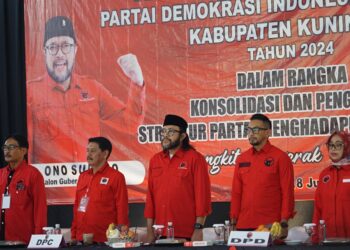 Rakercab IV dan V PDI Perjuangan Kuningan, Ono Surono Minta Kader Solid Menangkan HM Ridho
