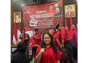 HUT ke-52 PDI Perjuangan, Christin Novalia Ajak Kader Wujudkan Semangat Api Perjuangan Nan Tak Kunjung Padam